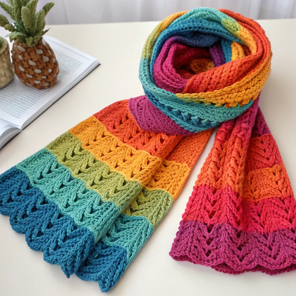 Colorful Knitted Scarf